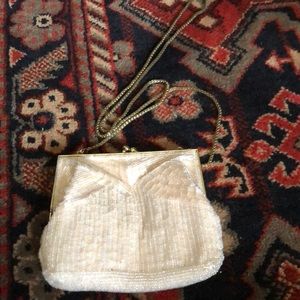 Vintage clutch/shoulder bag with beads